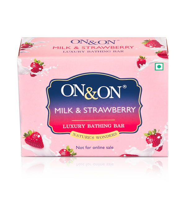 On & On Milk and Strawberry Luxury Bathing Bar 75 Gms
